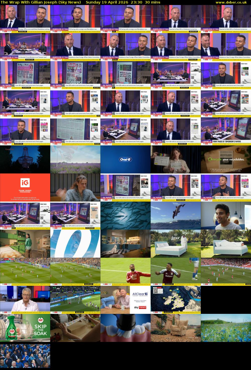 The Wrap With Gillian Joseph (Sky News) Sunday 19 April 2026 23:30 - 00:00