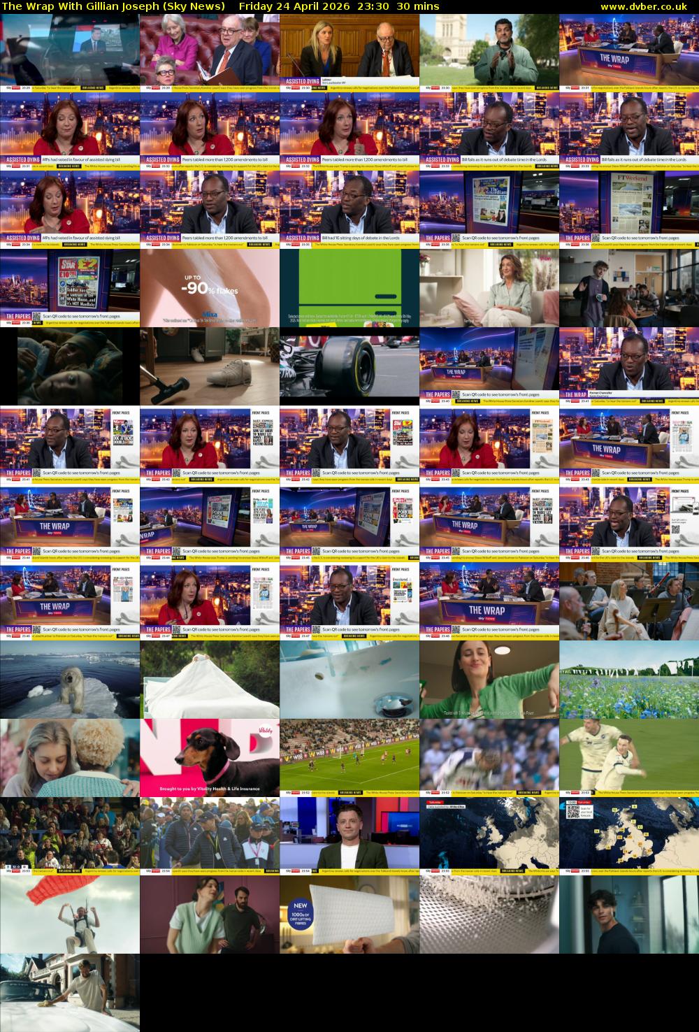 The Wrap With Gillian Joseph (Sky News) Friday 24 April 2026 23:30 - 00:00