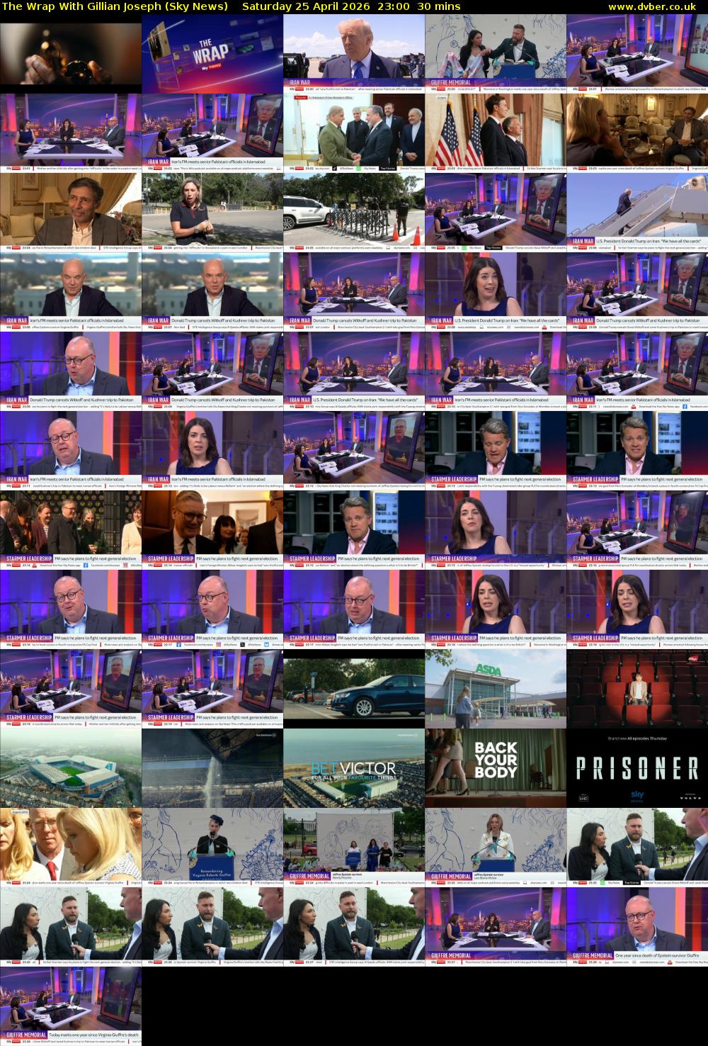 The Wrap With Gillian Joseph (Sky News) Saturday 25 April 2026 23:00 - 23:30