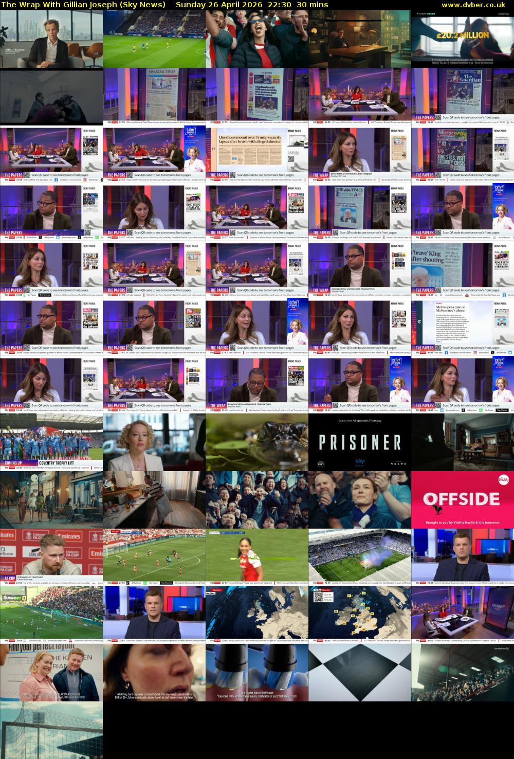 The Wrap With Gillian Joseph (Sky News) Sunday 26 April 2026 22:30 - 23:00