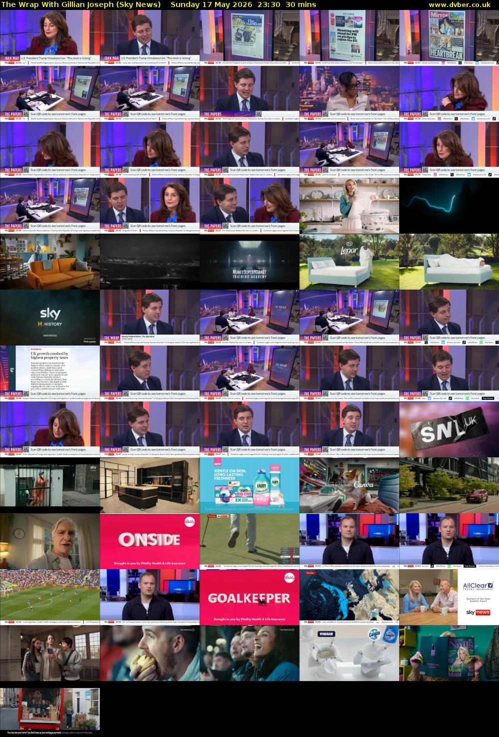 The Wrap With Gillian Joseph (Sky News) Sunday 17 May 2026 23:30 - 00:00