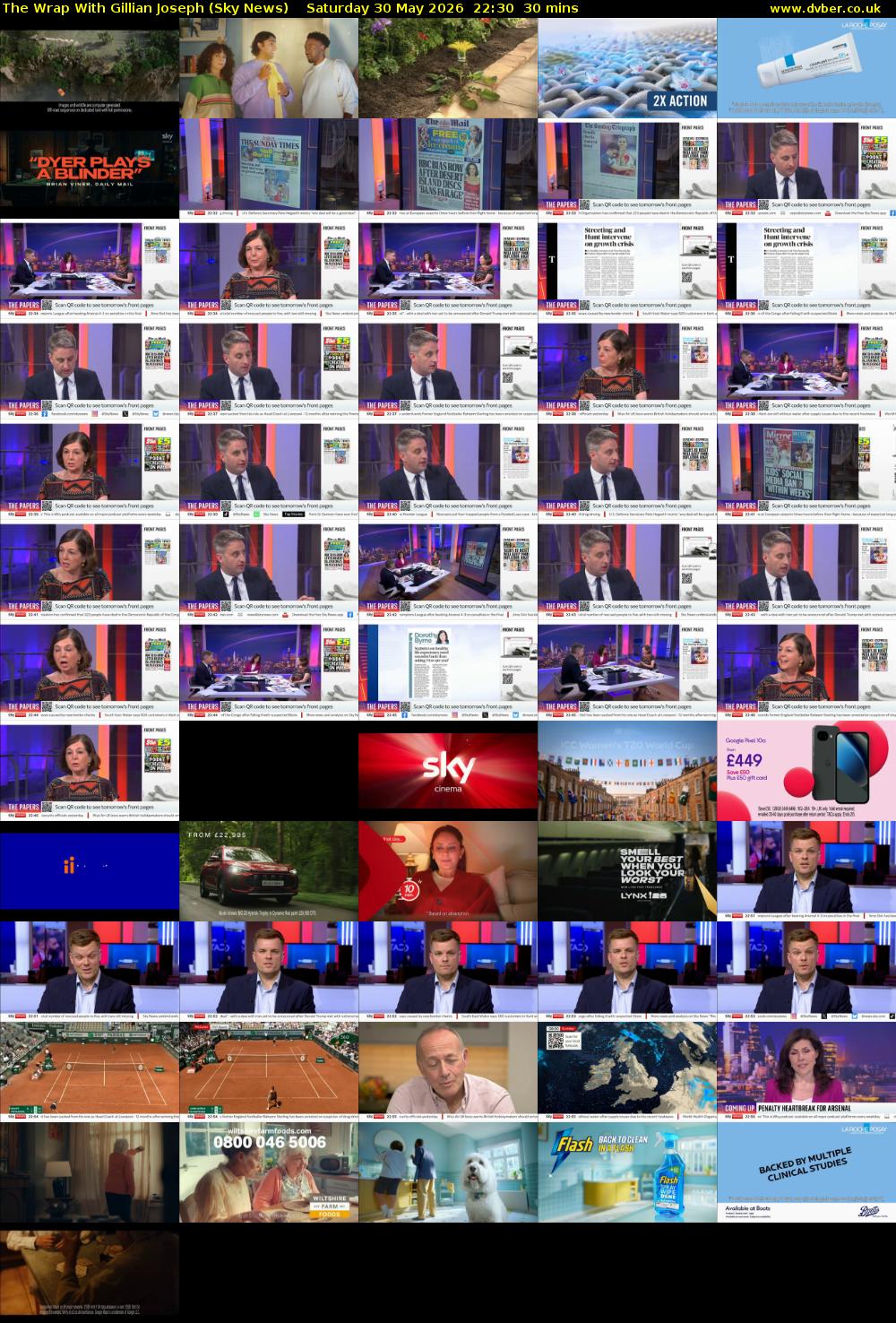 The Wrap With Gillian Joseph (Sky News) Saturday 30 May 2026 22:30 - 23:00