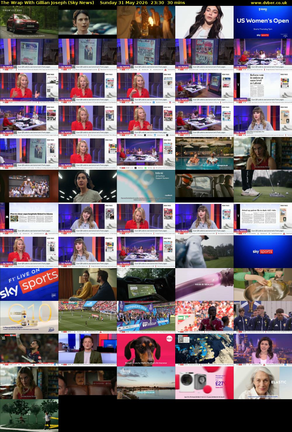 The Wrap With Gillian Joseph (Sky News) Sunday 31 May 2026 23:30 - 00:00