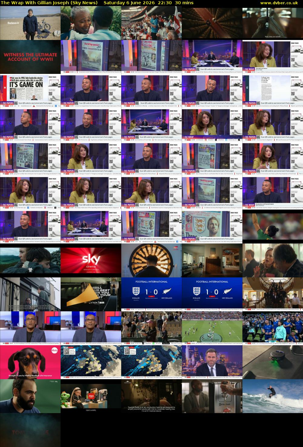 The Wrap With Gillian Joseph (Sky News) Saturday 6 June 2026 22:30 - 23:00
