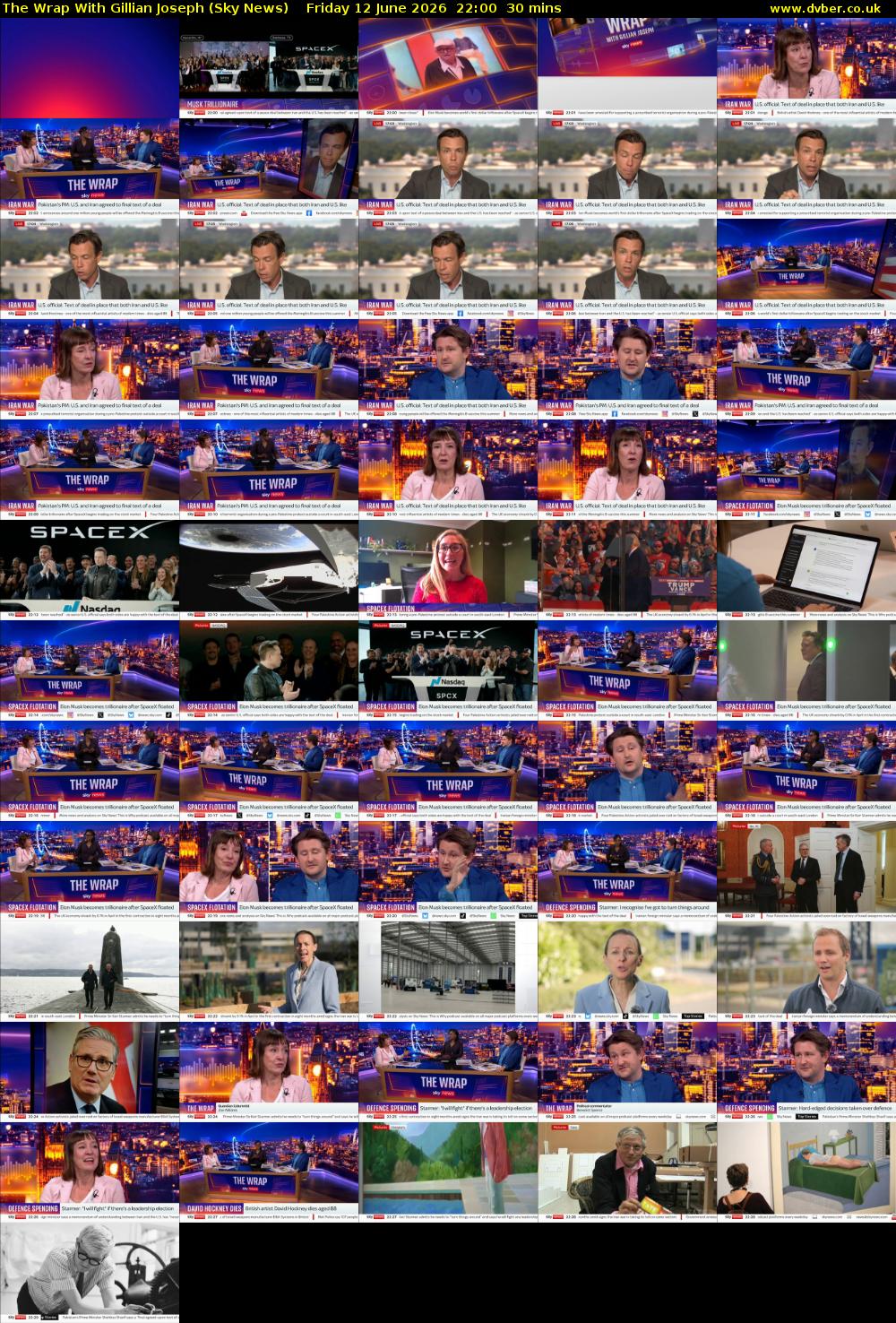 The Wrap With Gillian Joseph (Sky News) Friday 12 June 2026 22:00 - 22:30