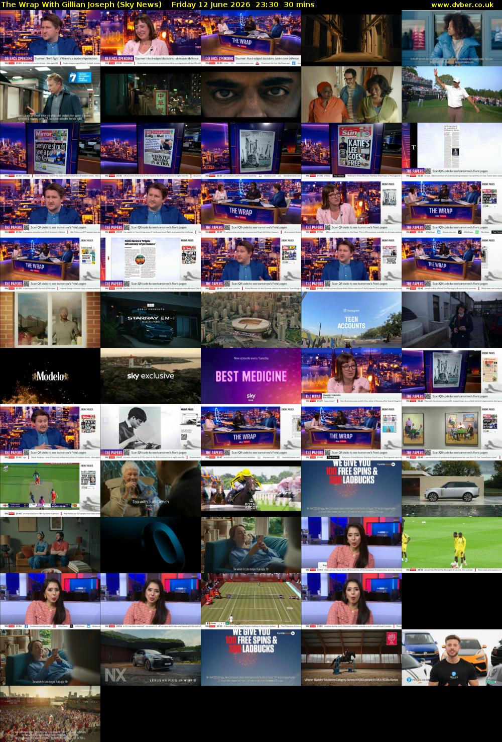 The Wrap With Gillian Joseph (Sky News) Friday 12 June 2026 23:30 - 00:00