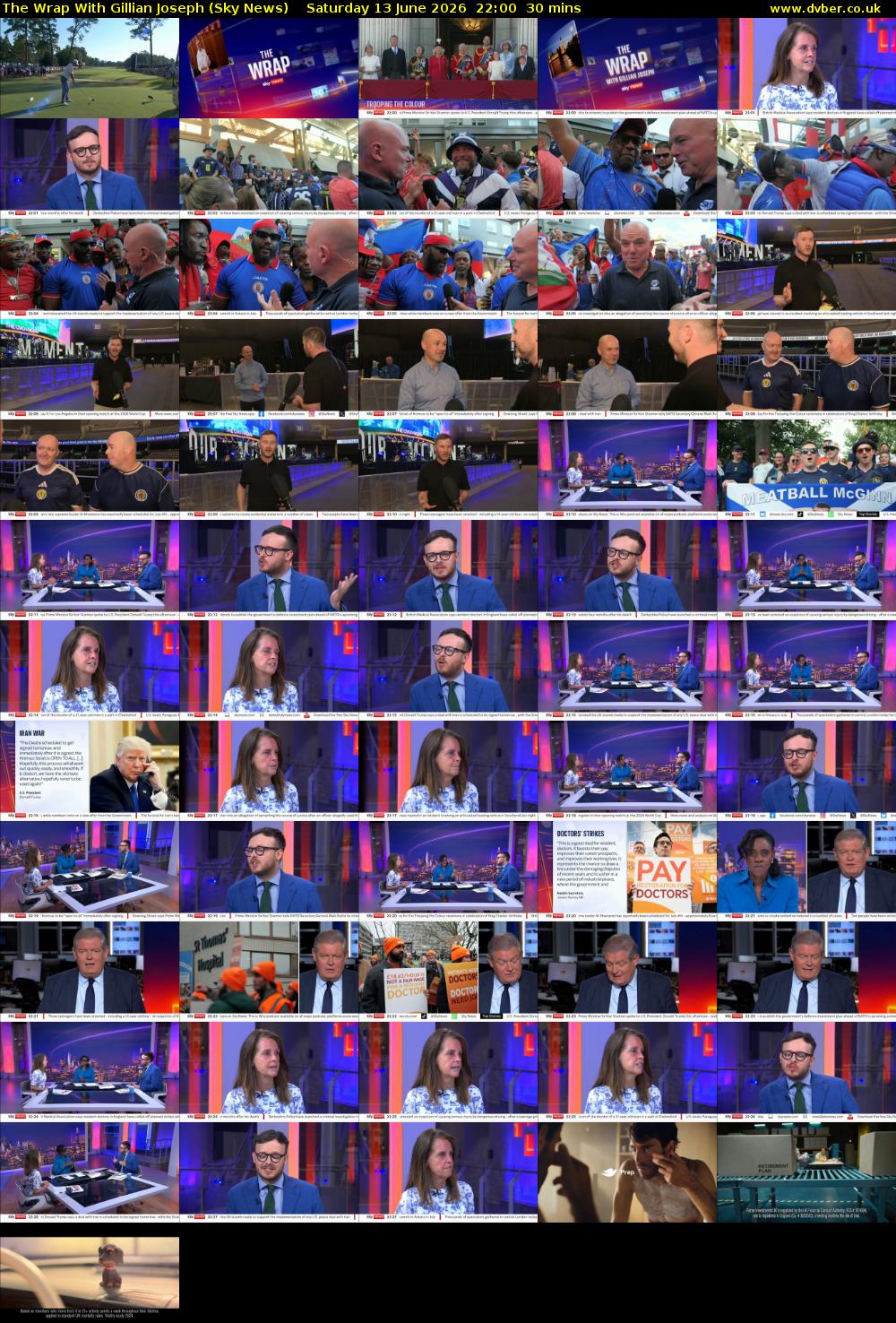 The Wrap With Gillian Joseph (Sky News) Saturday 13 June 2026 22:00 - 22:30