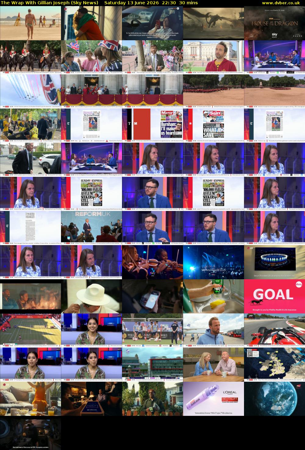 The Wrap With Gillian Joseph (Sky News) Saturday 13 June 2026 22:30 - 23:00