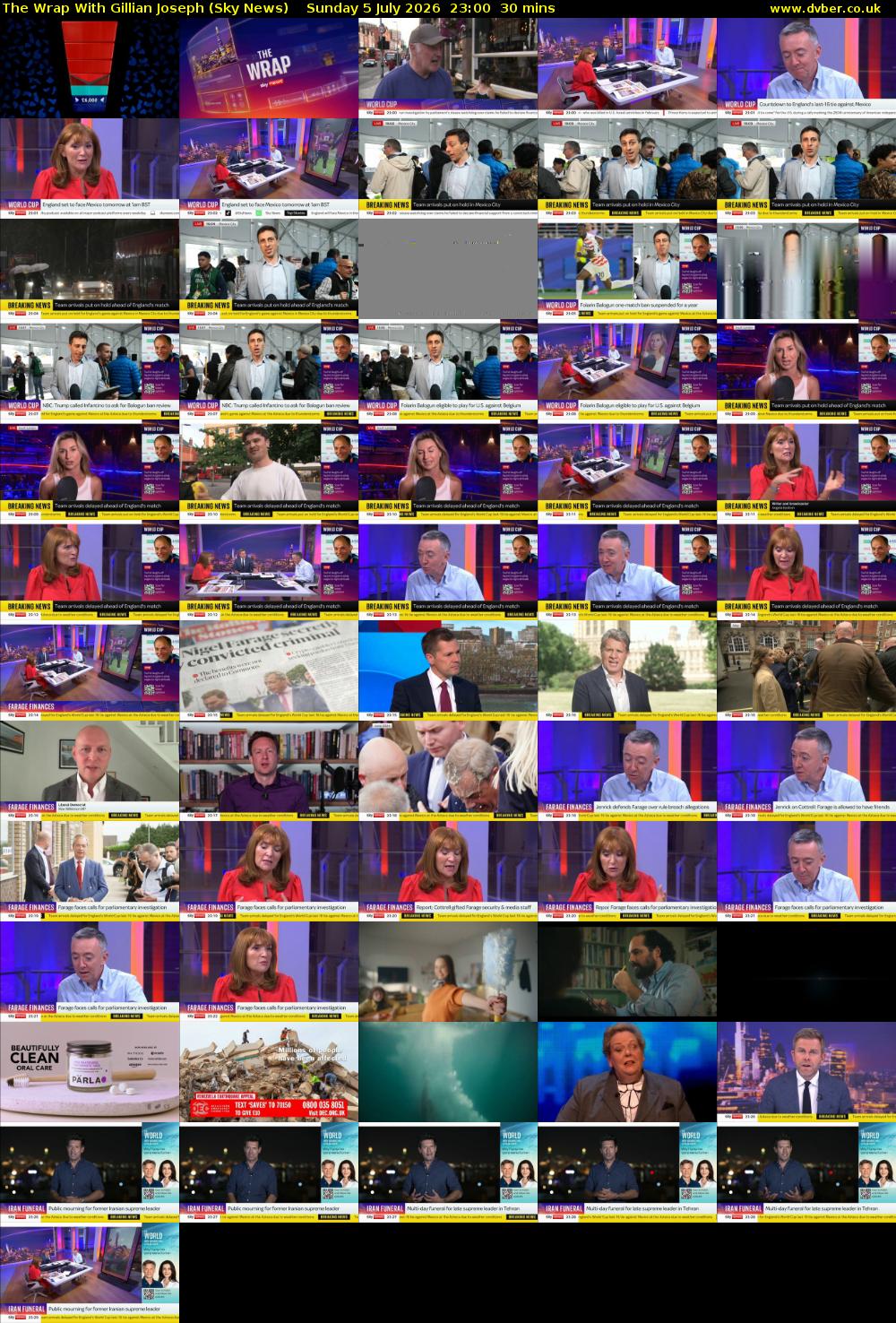 The Wrap With Gillian Joseph (Sky News) Sunday 5 July 2026 23:00 - 23:30