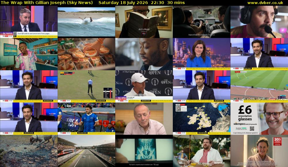 The Wrap With Gillian Joseph (Sky News) Saturday 18 July 2026 22:30 - 23:00