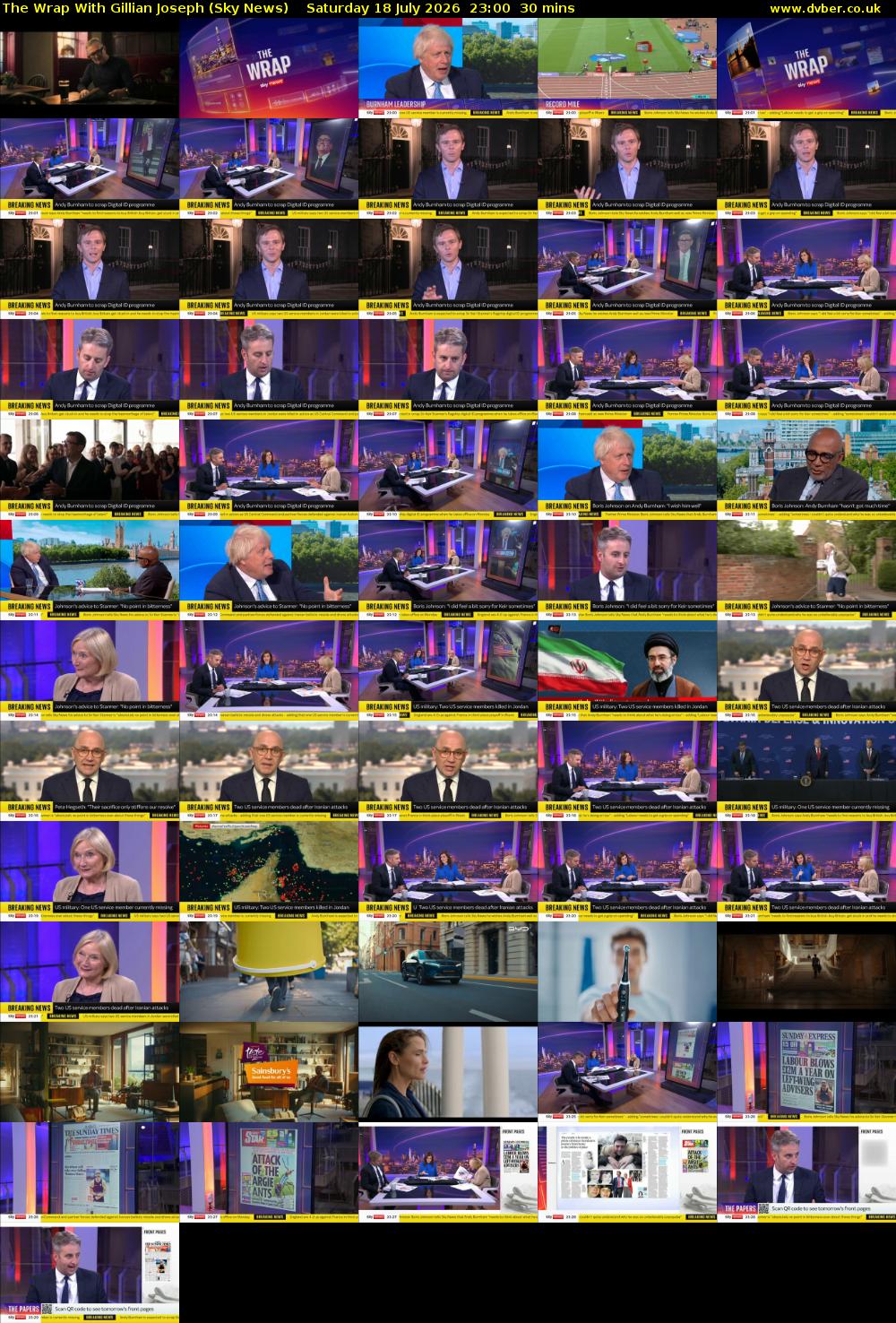 The Wrap With Gillian Joseph (Sky News) Saturday 18 July 2026 23:00 - 23:30