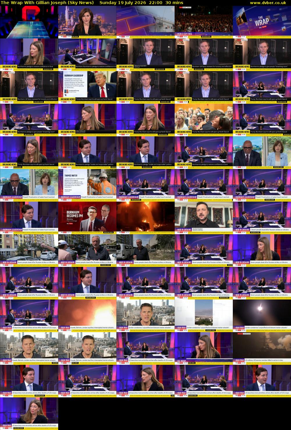The Wrap With Gillian Joseph (Sky News) Sunday 19 July 2026 22:00 - 22:30