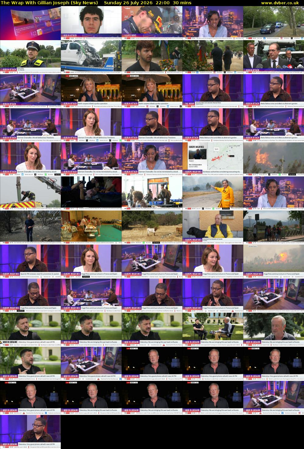 The Wrap With Gillian Joseph (Sky News) Sunday 26 July 2026 22:00 - 22:30