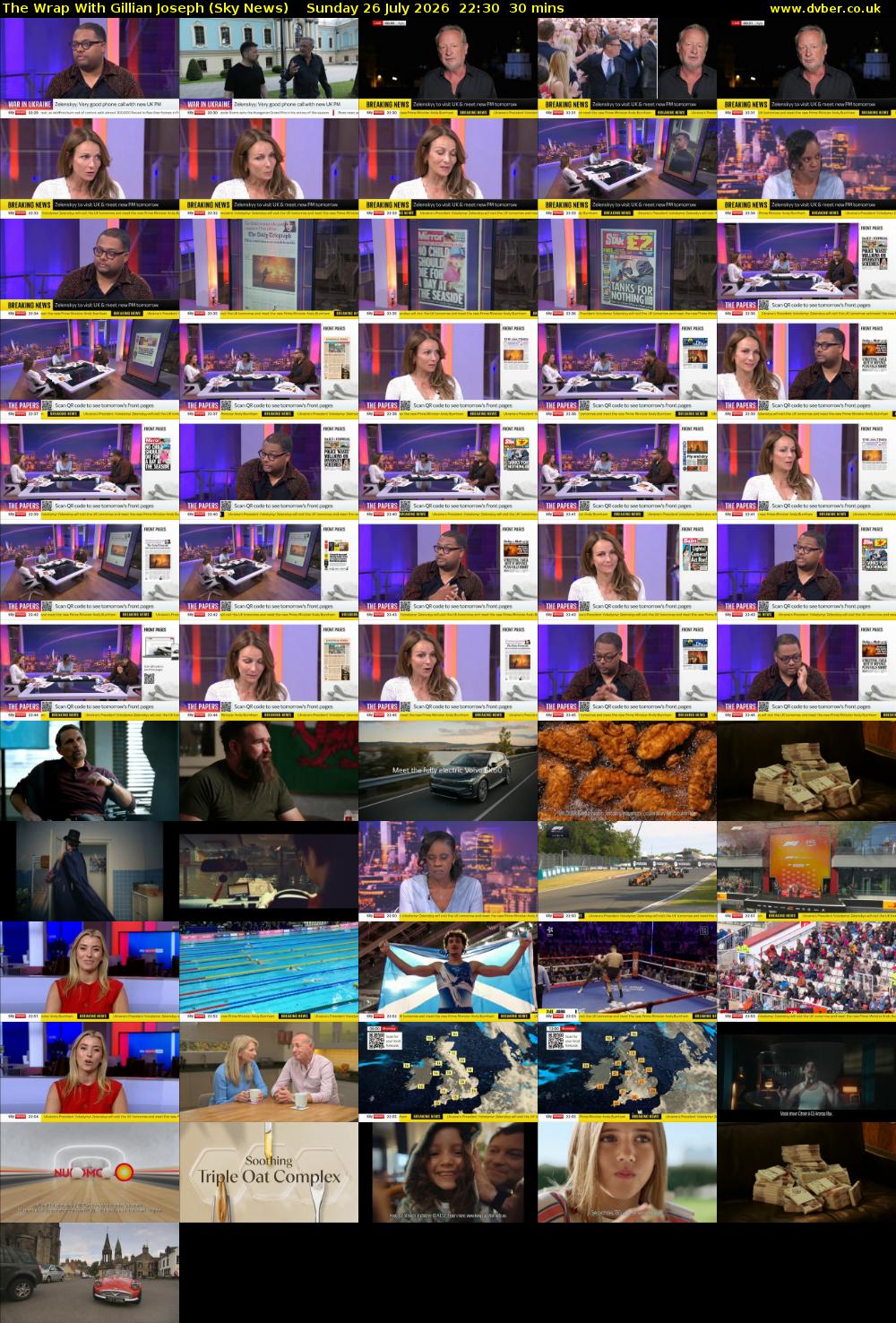 The Wrap With Gillian Joseph (Sky News) Sunday 26 July 2026 22:30 - 23:00