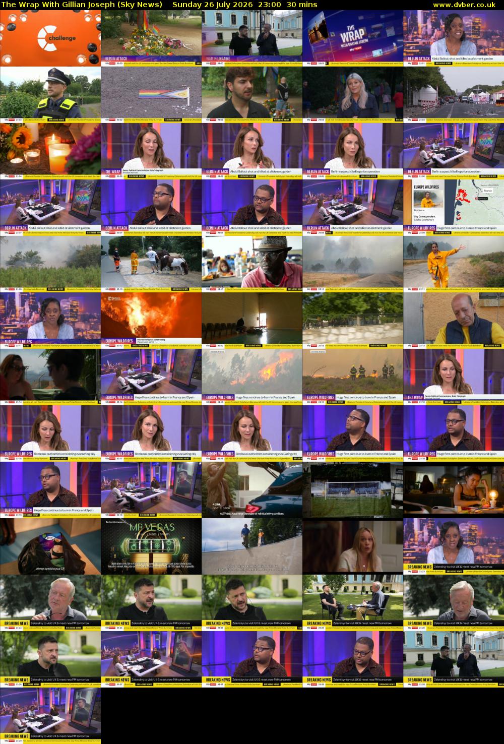 The Wrap With Gillian Joseph (Sky News) Sunday 26 July 2026 23:00 - 23:30