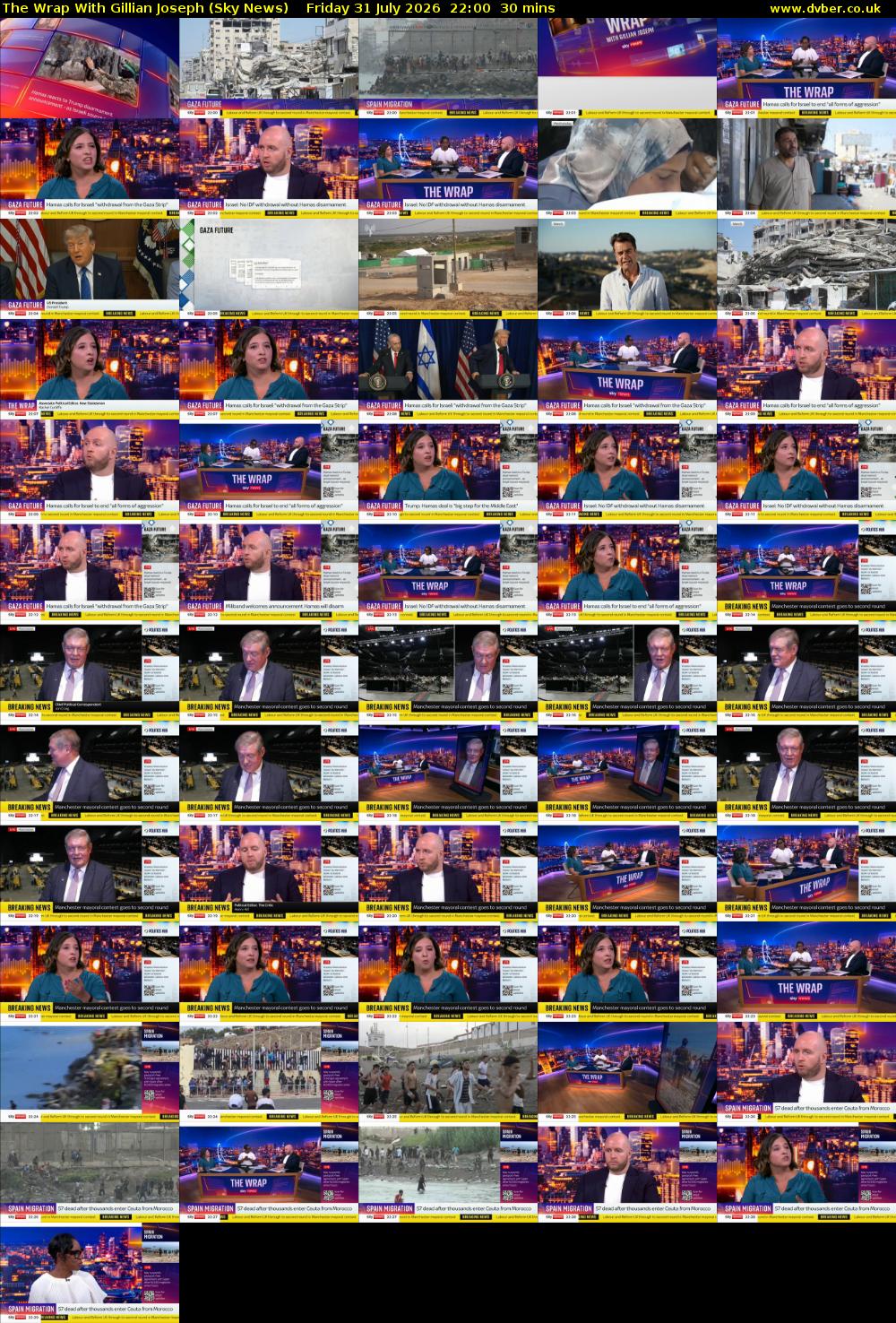 The Wrap With Gillian Joseph (Sky News) Friday 31 July 2026 22:00 - 22:30
