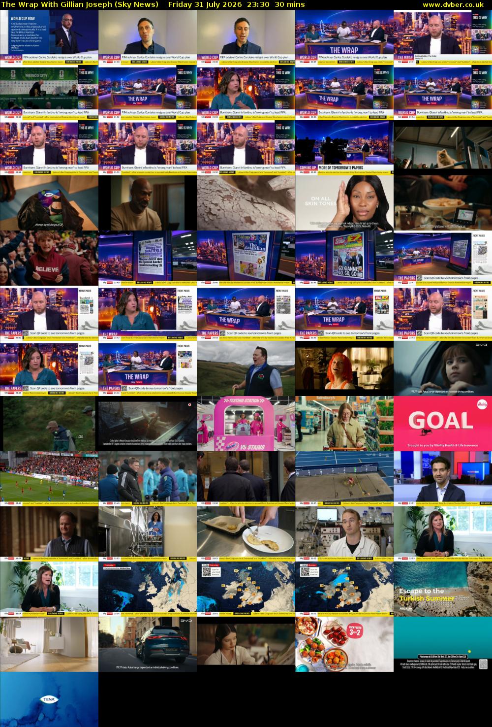 The Wrap With Gillian Joseph (Sky News) Friday 31 July 2026 23:30 - 00:00