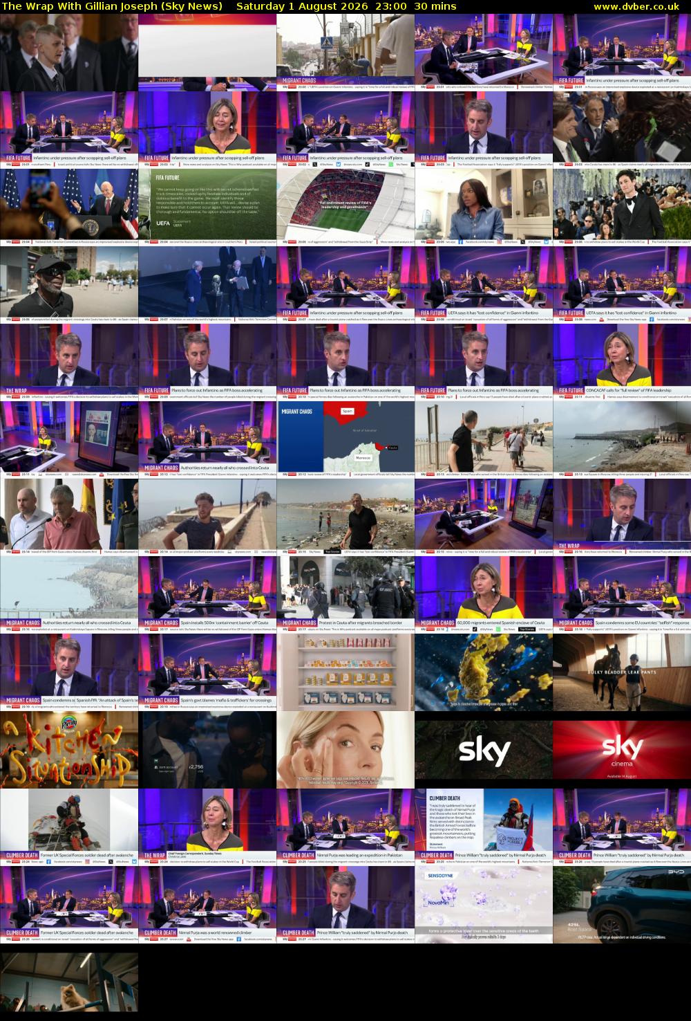 The Wrap With Gillian Joseph (Sky News) Saturday 1 August 2026 23:00 - 23:30