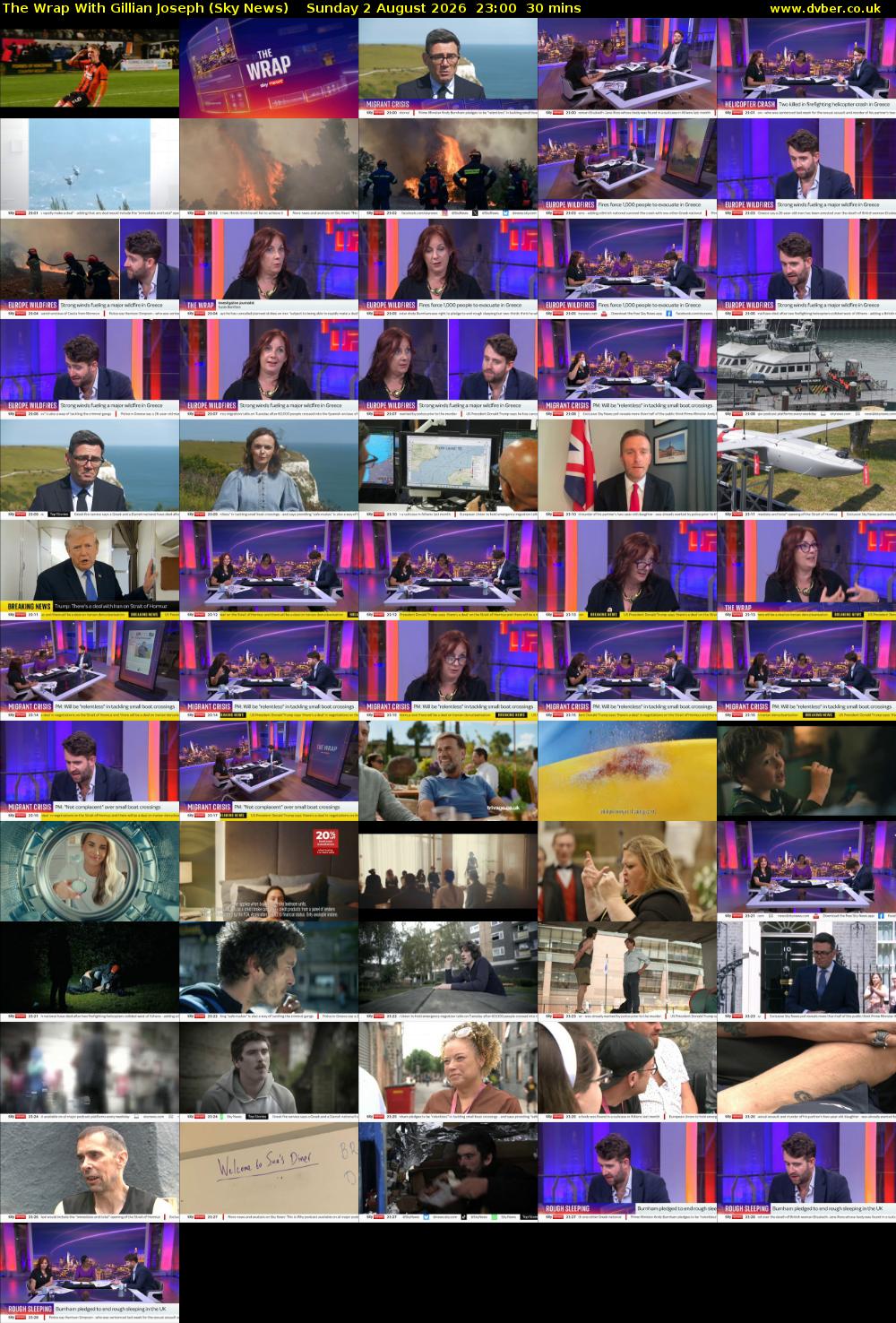 The Wrap With Gillian Joseph (Sky News) Sunday 2 August 2026 23:00 - 23:30