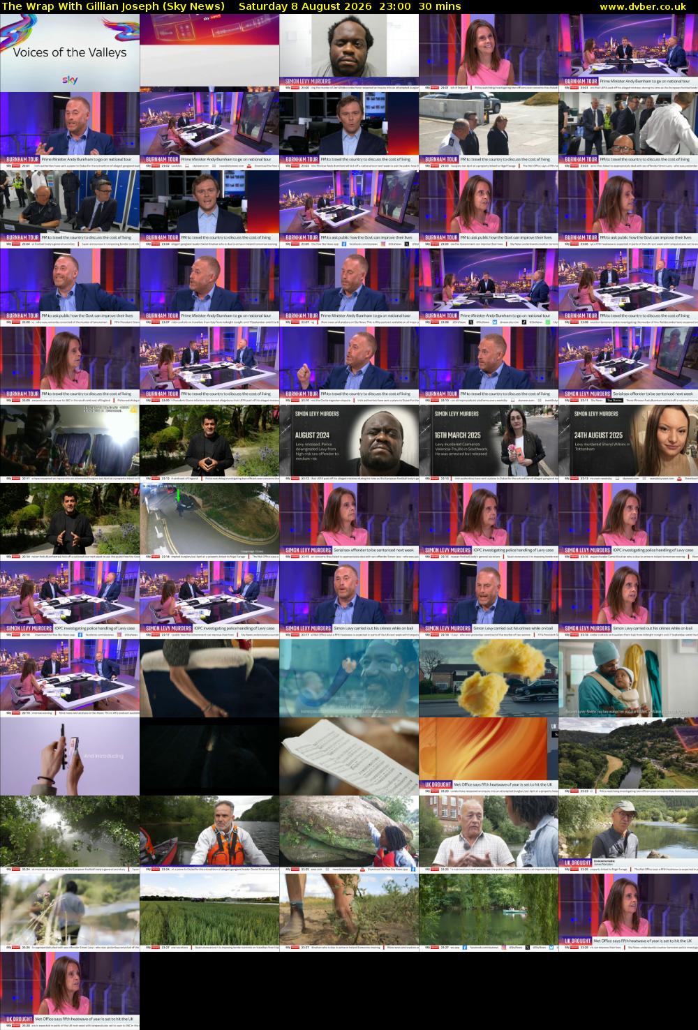 The Wrap With Gillian Joseph (Sky News) Saturday 8 August 2026 23:00 - 23:30