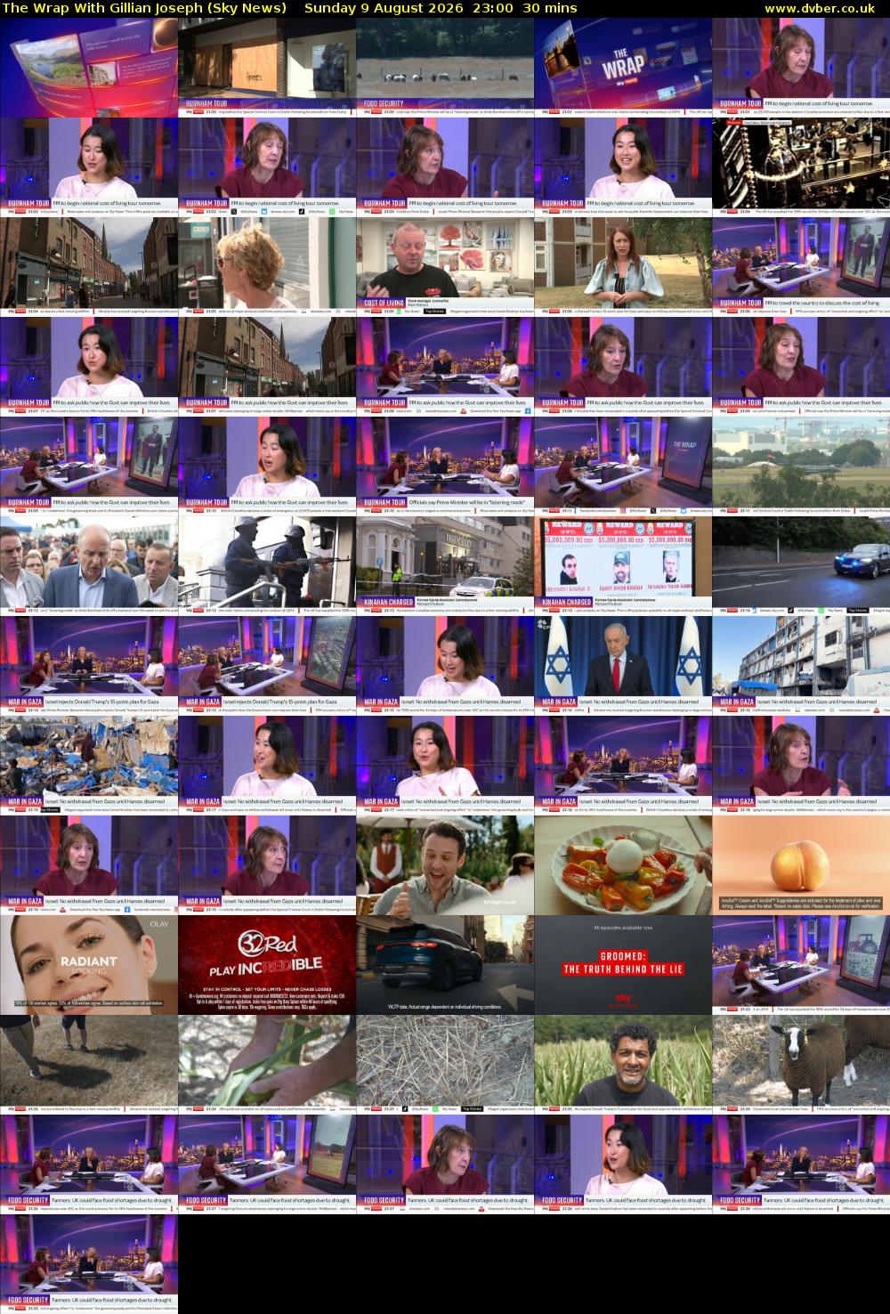 The Wrap With Gillian Joseph (Sky News) Sunday 9 August 2026 23:00 - 23:30