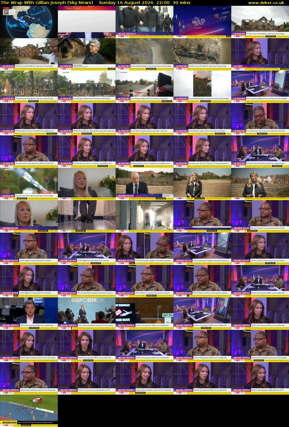 The Wrap With Gillian Joseph (Sky News) Sunday 16 August 2026 22:00 - 22:30