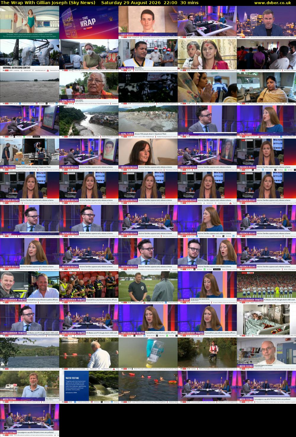The Wrap With Gillian Joseph (Sky News) Saturday 29 August 2026 22:00 - 22:30