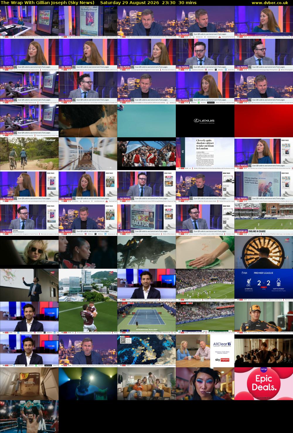 The Wrap With Gillian Joseph (Sky News) Saturday 29 August 2026 23:30 - 00:00