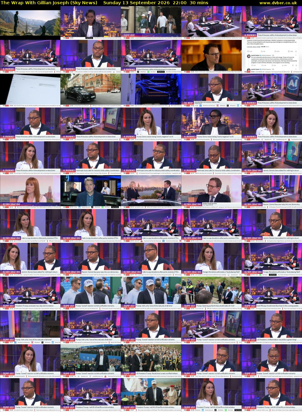 The Wrap With Gillian Joseph (Sky News) Sunday 13 September 2026 22:00 - 22:30