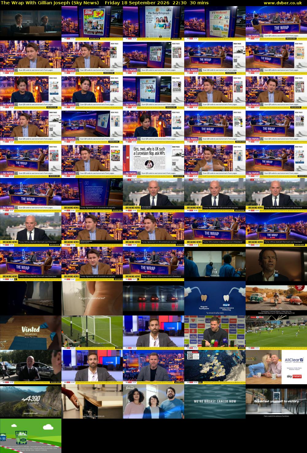 The Wrap With Gillian Joseph (Sky News) Friday 18 September 2026 22:30 - 23:00