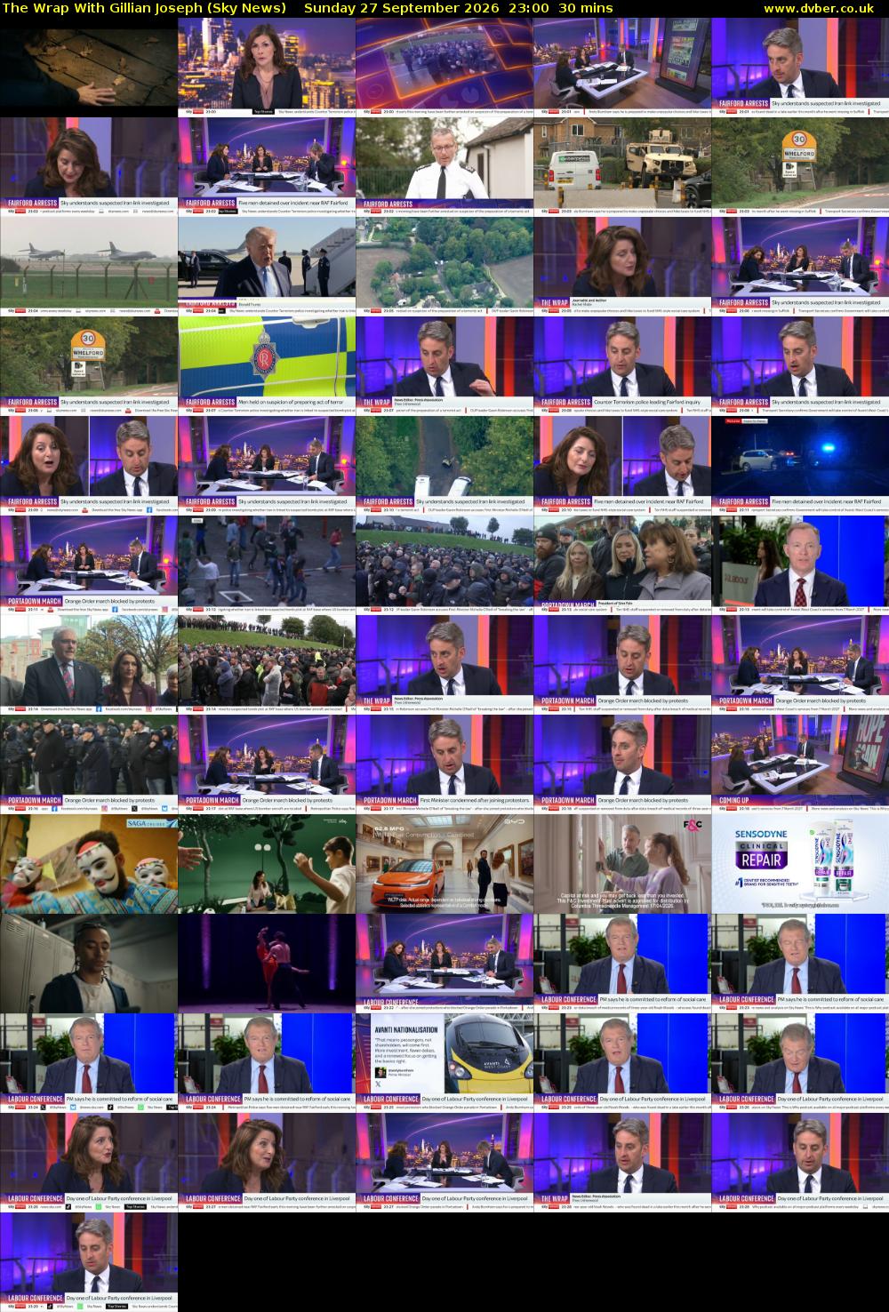 The Wrap With Gillian Joseph (Sky News) Sunday 27 September 2026 23:00 - 23:30