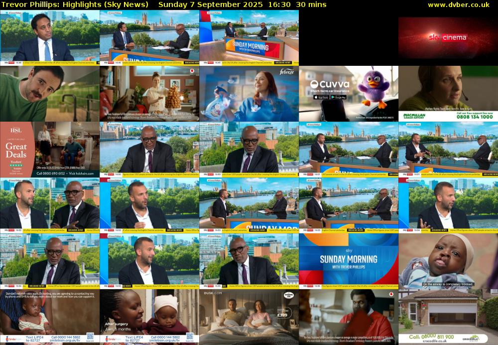 Trevor Phillips: Highlights (Sky News) Sunday 7 September 2025 16:30 - 17:00