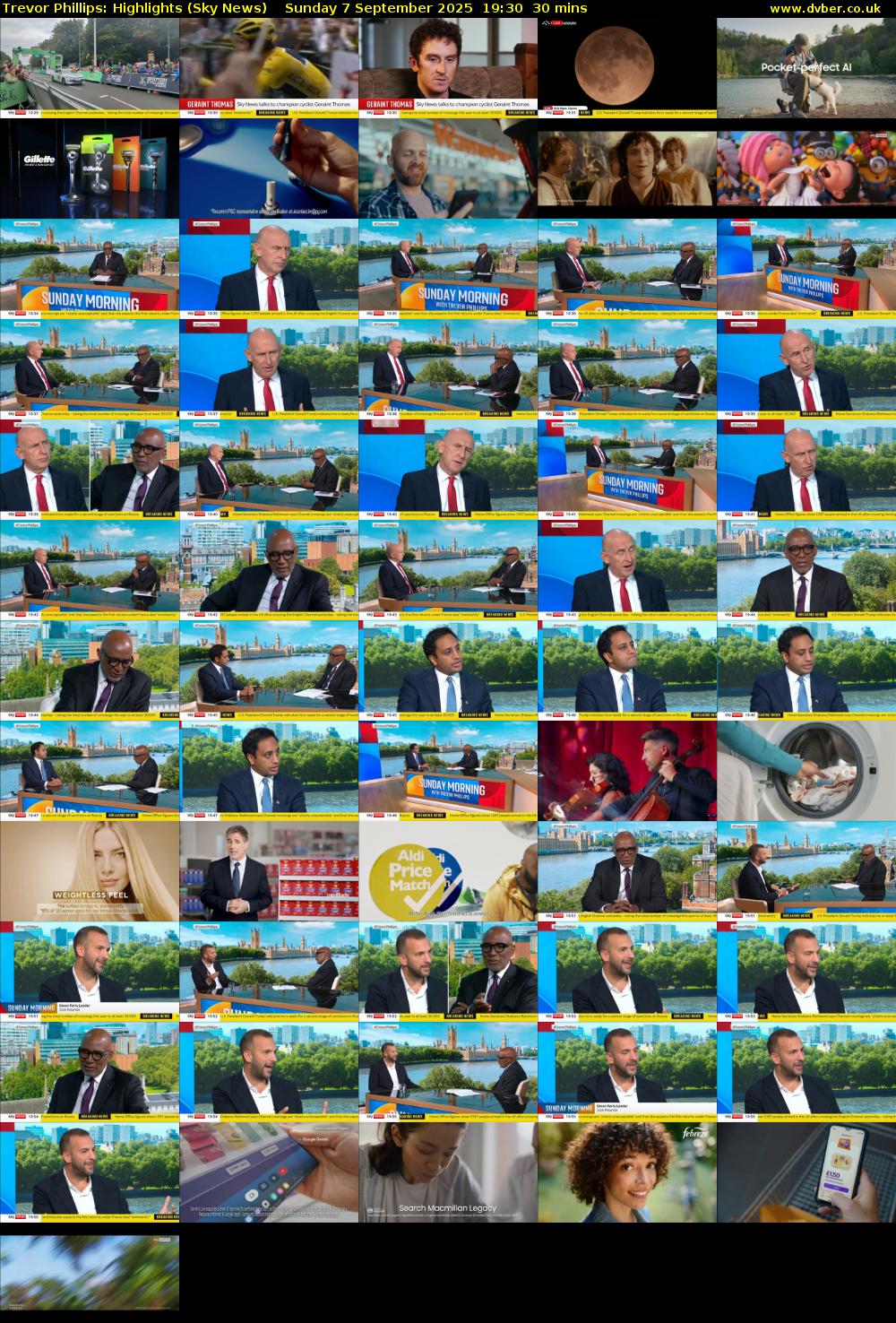 Trevor Phillips: Highlights (Sky News) Sunday 7 September 2025 19:30 - 20:00