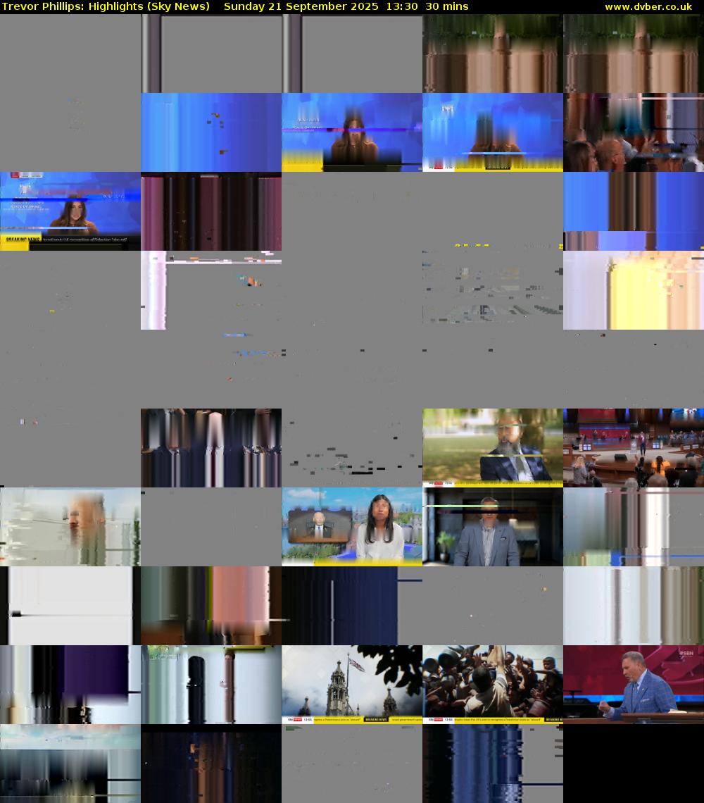 Trevor Phillips: Highlights (Sky News) Sunday 21 September 2025 13:30 - 14:00