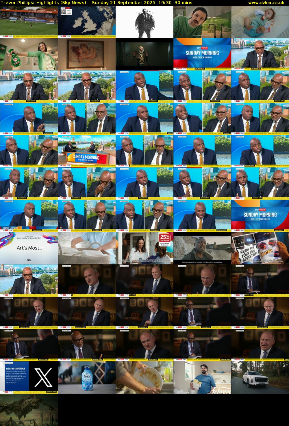 Trevor Phillips: Highlights (Sky News) Sunday 21 September 2025 19:30 - 20:00