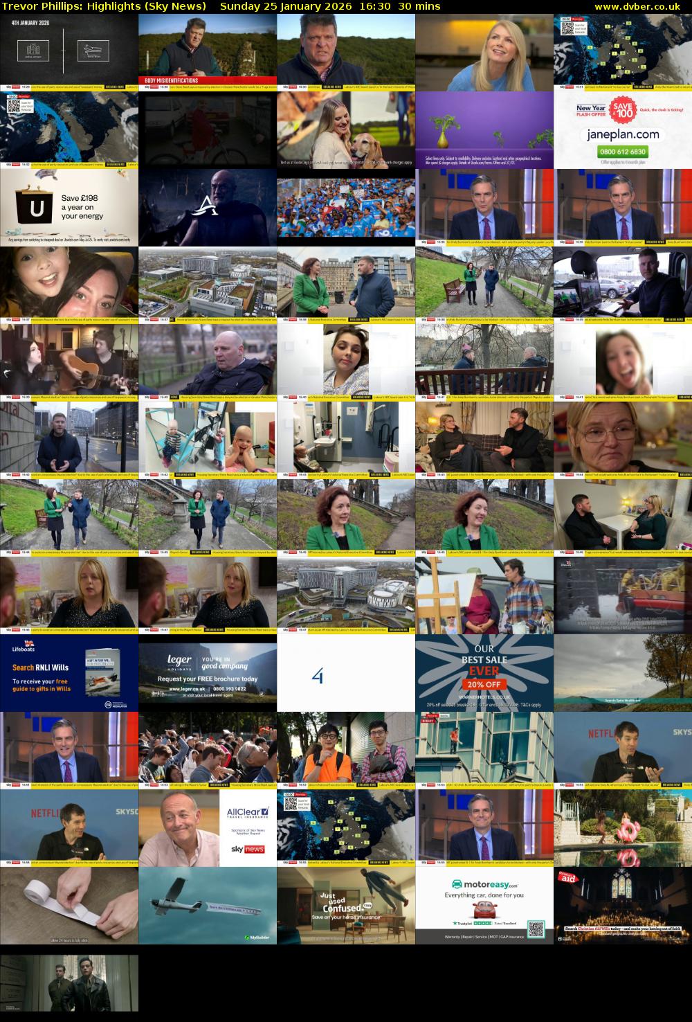Trevor Phillips: Highlights (Sky News) Sunday 25 January 2026 16:30 - 17:00
