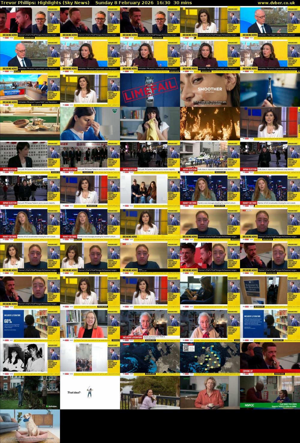 Trevor Phillips: Highlights (Sky News) Sunday 8 February 2026 16:30 - 17:00