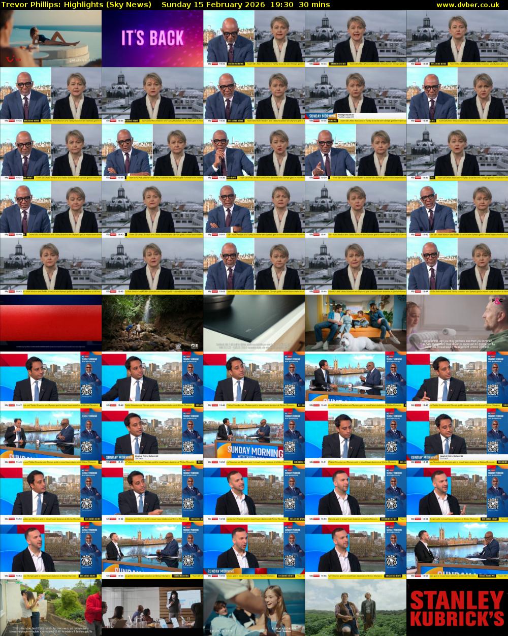 Trevor Phillips: Highlights (Sky News) Sunday 15 February 2026 19:30 - 20:00