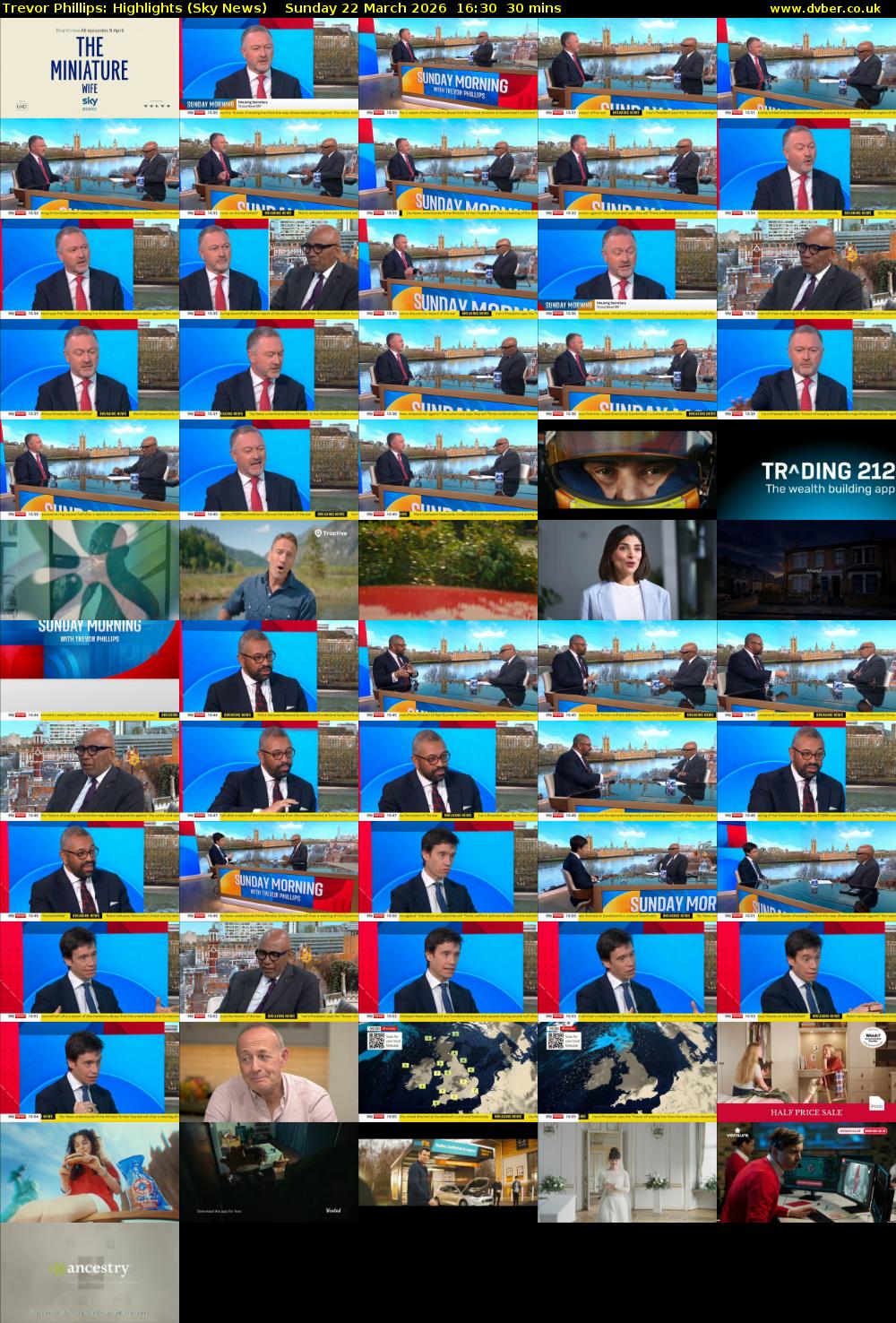 Trevor Phillips: Highlights (Sky News) Sunday 22 March 2026 16:30 - 17:00