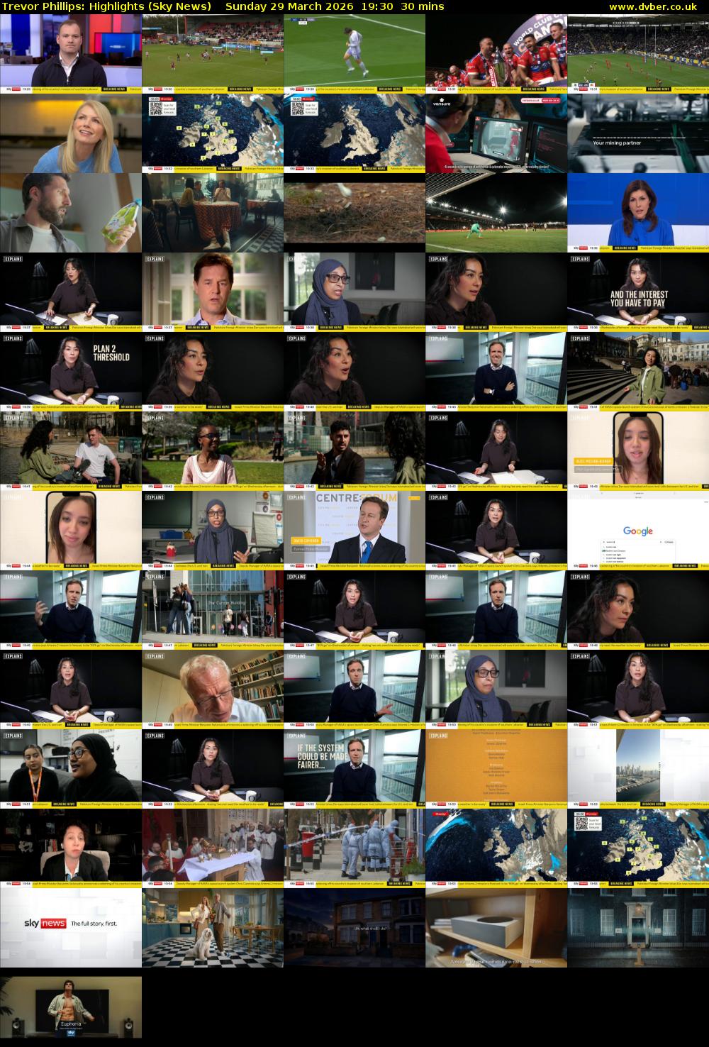 Trevor Phillips: Highlights (Sky News) Sunday 29 March 2026 19:30 - 20:00