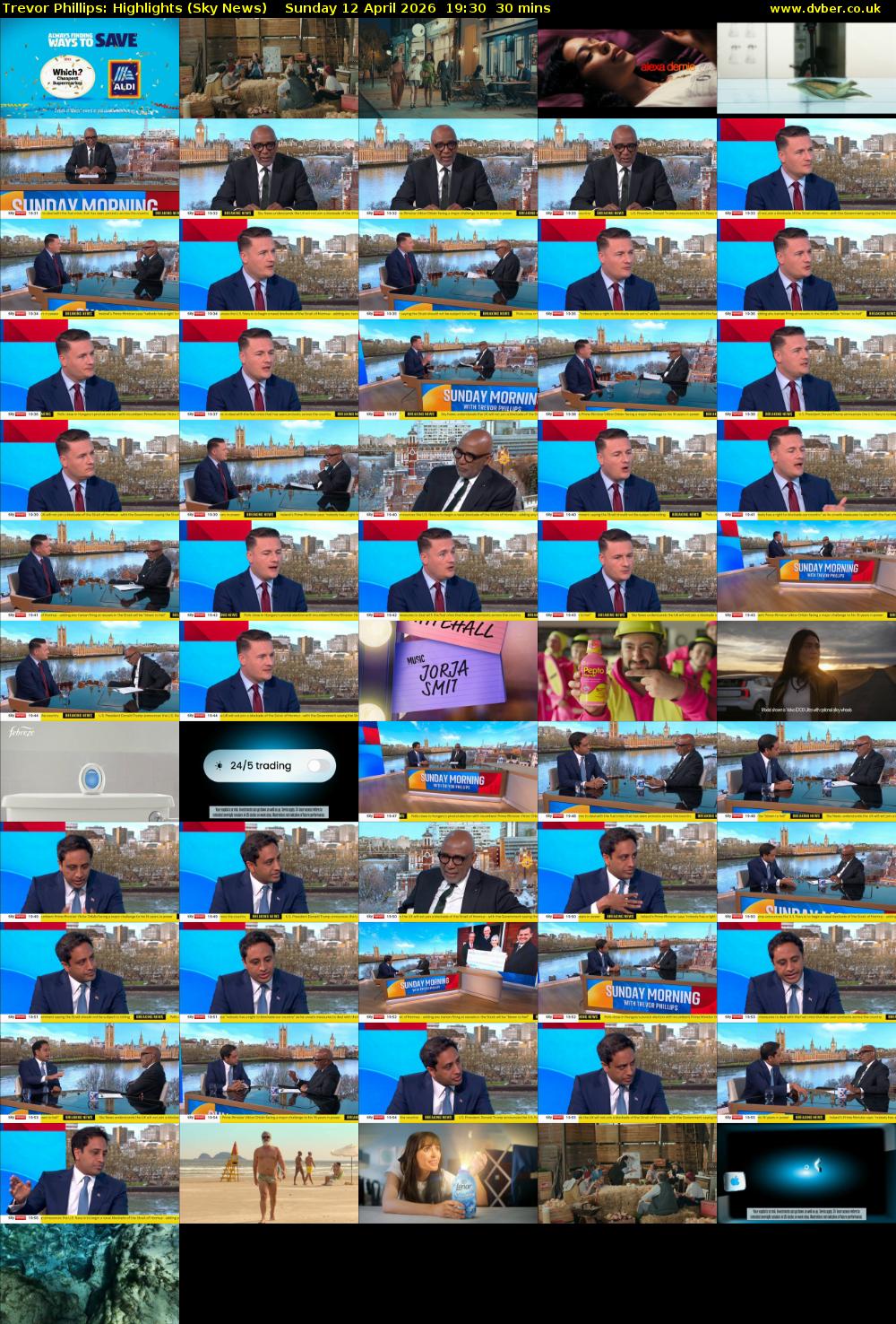 Trevor Phillips: Highlights (Sky News) Sunday 12 April 2026 19:30 - 20:00