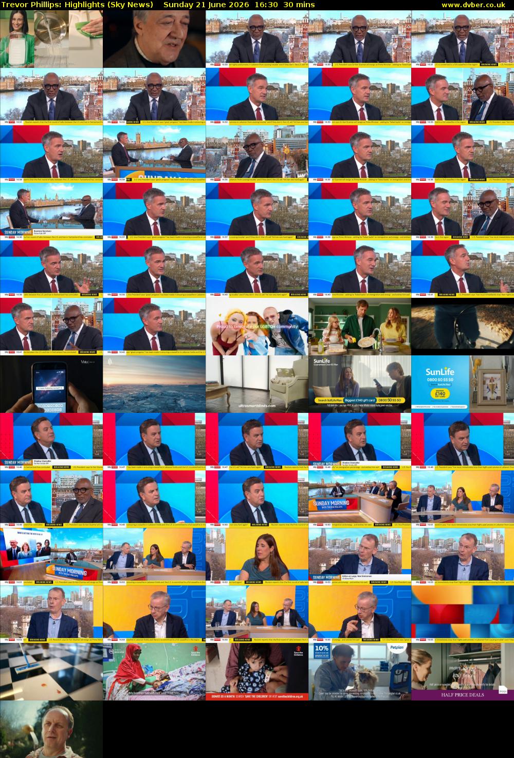 Trevor Phillips: Highlights (Sky News) Sunday 21 June 2026 16:30 - 17:00