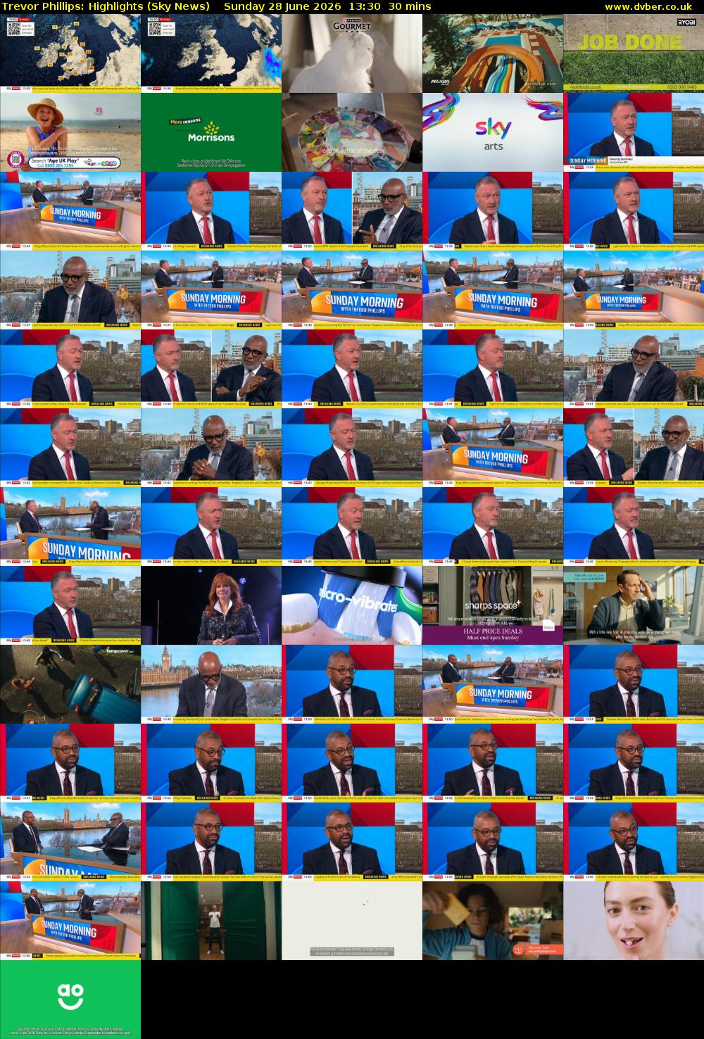 Trevor Phillips: Highlights (Sky News) Sunday 28 June 2026 13:30 - 14:00