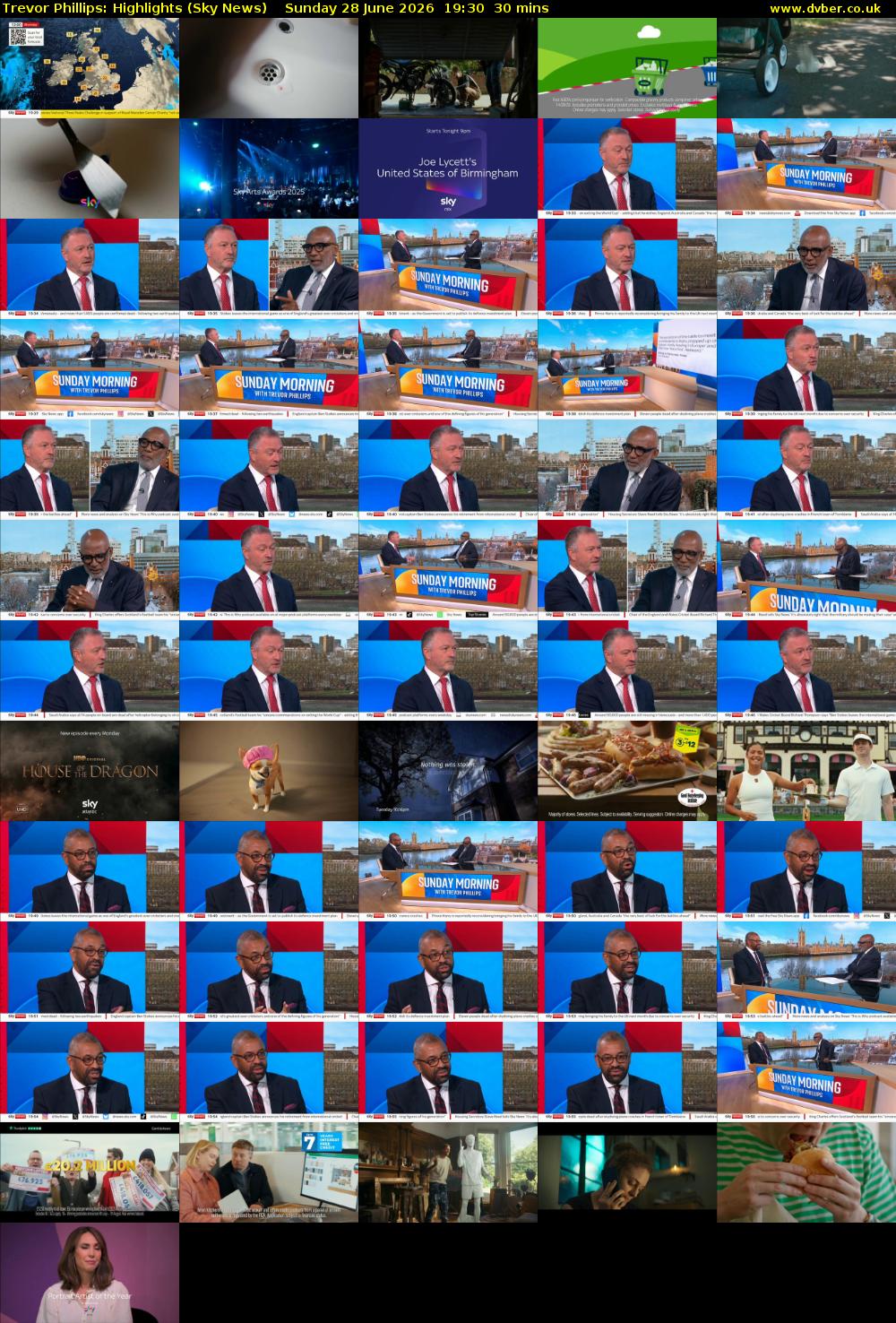 Trevor Phillips: Highlights (Sky News) Sunday 28 June 2026 19:30 - 20:00