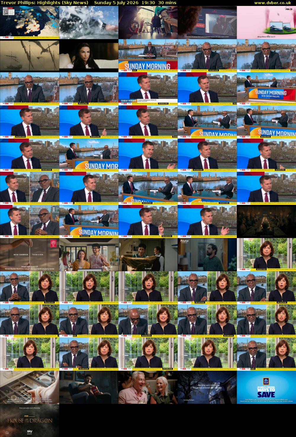 Trevor Phillips: Highlights (Sky News) Sunday 5 July 2026 19:30 - 20:00