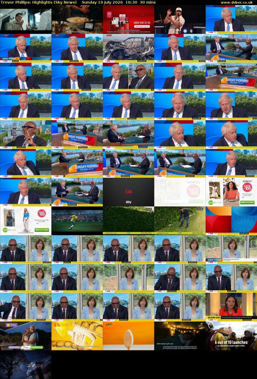 Trevor Phillips: Highlights (Sky News) Sunday 19 July 2026 16:30 - 17:00