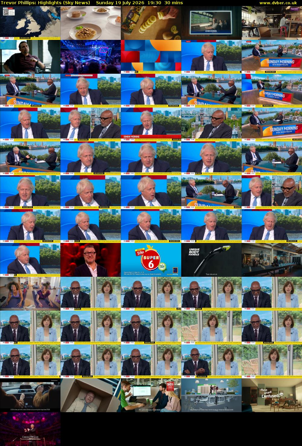 Trevor Phillips: Highlights (Sky News) Sunday 19 July 2026 19:30 - 20:00
