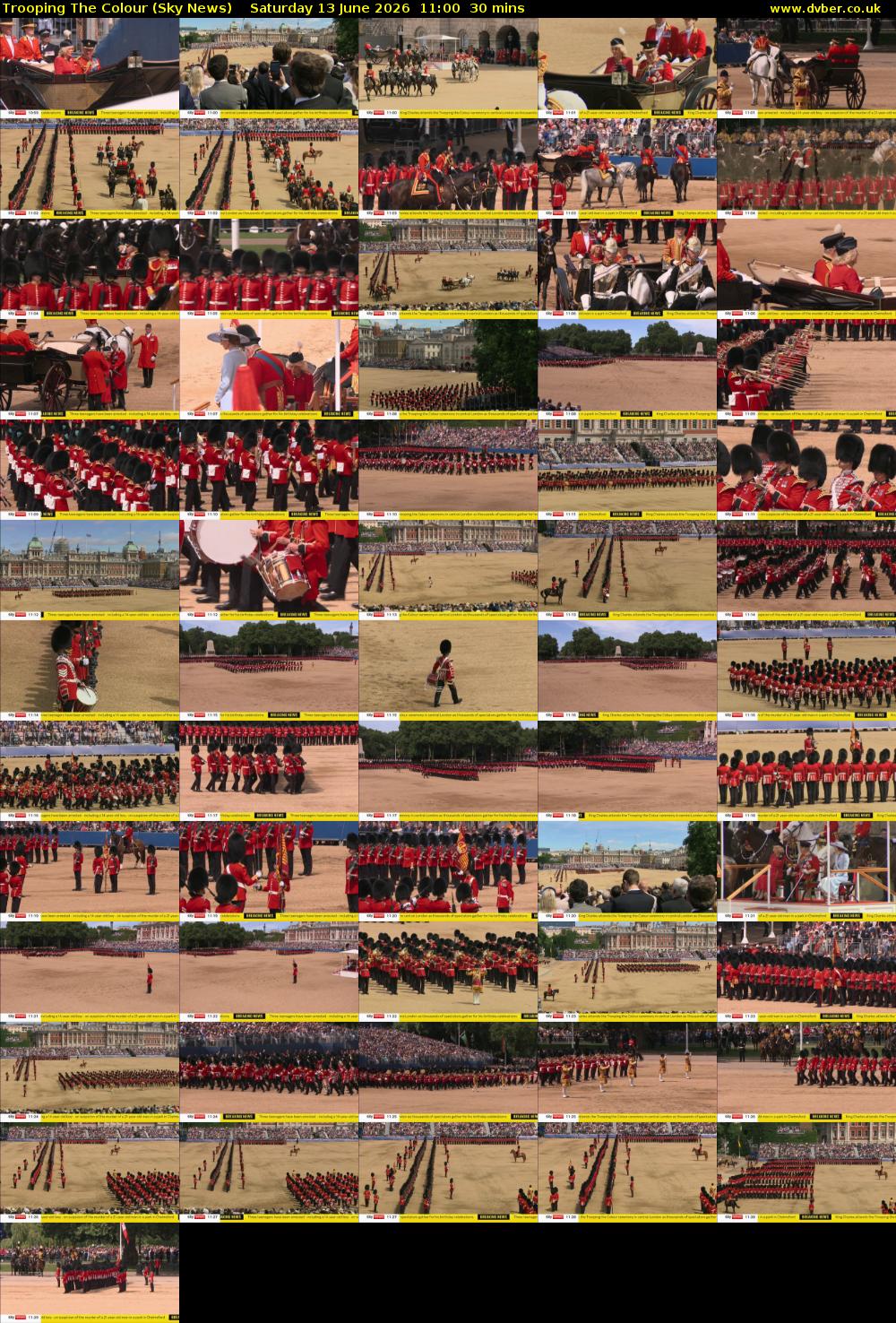 Trooping The Colour (Sky News) Saturday 13 June 2026 11:00 - 11:30