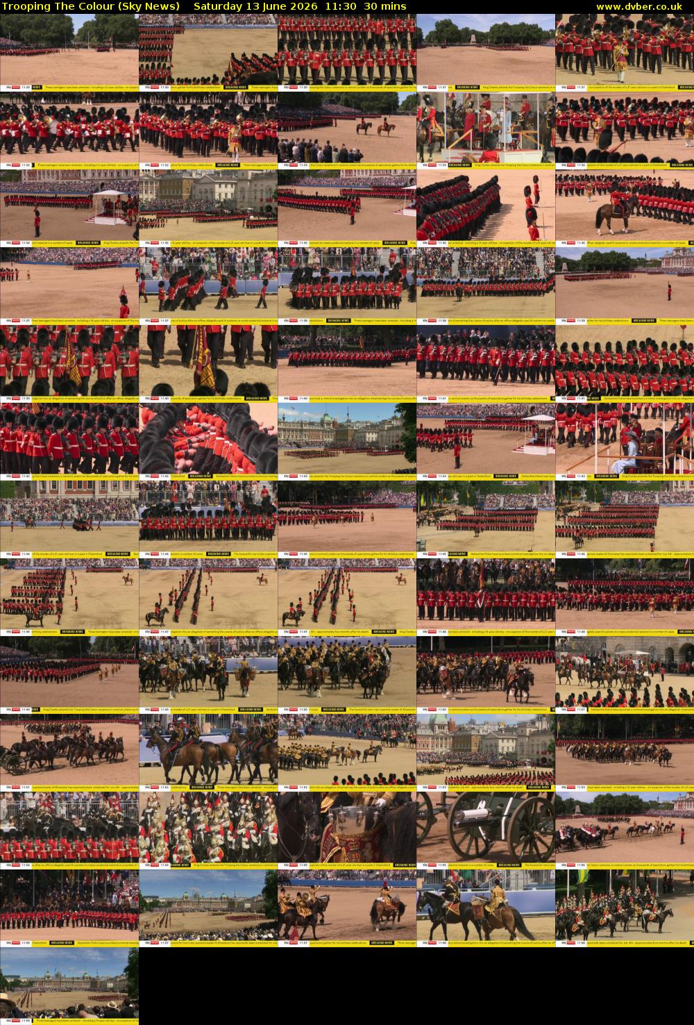 Trooping The Colour (Sky News) Saturday 13 June 2026 11:30 - 12:00