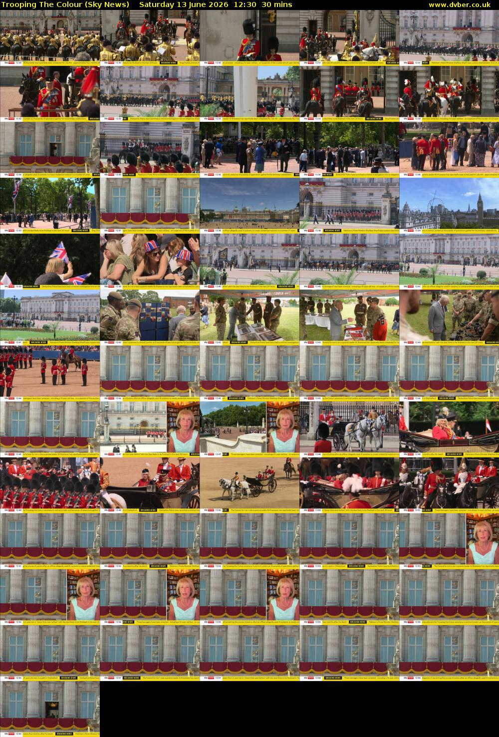Trooping The Colour (Sky News) Saturday 13 June 2026 12:30 - 13:00